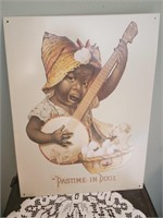 PASTIME IN DIXIE AFRICAN AMERICAN GIRL playing