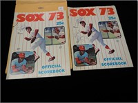 Two signed 1973 Chicago White Sox scorebooks: