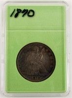 Coin 1870 Seated Liberty Half Dollar Fine