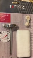 Taylor 3 Piece Roasting Set - Meat Thermometer Twi