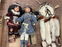 Native American dolls and dream catcher