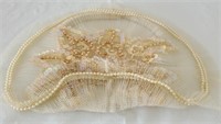 Antique Headband with Faux Pearls and Sequins