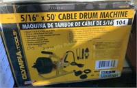 Olympia Tool 5/16” x 50’ Cable Drum Machine $298 R