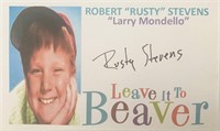 Leave it to Beaver Robert "Rusty" Stevens signed c