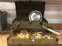 Vtg Trunk With Insert and Contents