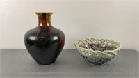 Handmade Basket Weave and Signed Pottery