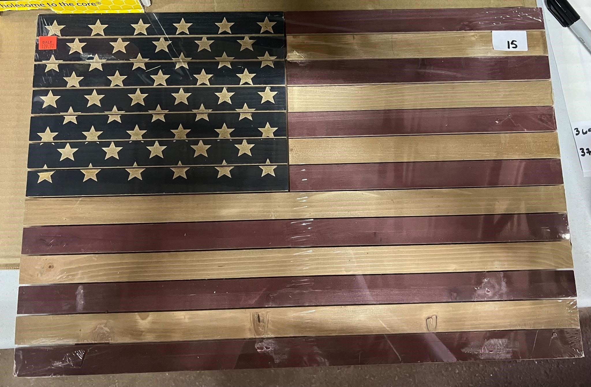 Wooden Flag Decor