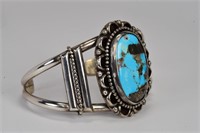 Easter Blue Navajo Turquoise Cuff Bracelet