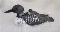 Carved Loon signed Ray Smith Gananoque, Ontario,