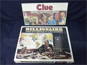 BILLONAIRE AND CLUE BOARD GAMES