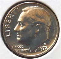 Uncirculated 1972 d. Roosevelt dime