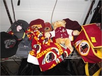 ASST REDSKINS ITEMS- (2) JERSEYS, HELMET, HATS, ..