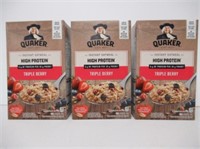 (3) Boxes Quaker Triple Berry Instant Oatmeal