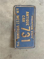 1975 West Virginia license plate