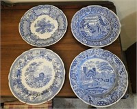 4 spode Blue Room collection 10" plates