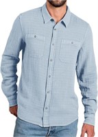 Ybenlow Mens Long Sleeve Linen Shirts Casual