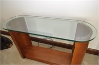 Glass & Wood Display Stand