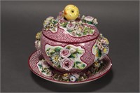 19th Century Paris Porcelain Jacob Petit Bowl,