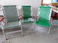 3 Macrame Lawn Chairs
