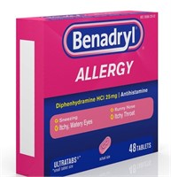 48Pcs Benadryl Allergy Ultratabs B/B 07/2023