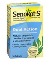 Senokot-S Laxative Label Size 30 ct