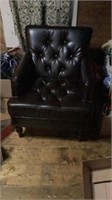 Nice Noble House Chair Faux Leather Dark Brown