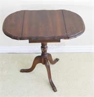 Drop Leaf Side / End Table with Brass Feet