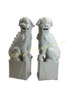 Pair Bisque Foo Dogs