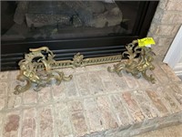 GROUP OF DECORATIVE FIREPLACE PIECES