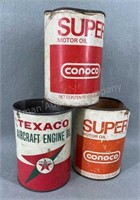 Metal Texaco Aircraft Engine Oil Can, Cardboard
