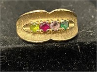 Vintage 10KT Gold Ladies Ring with Stones