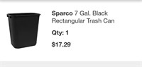 Sparco 7gal Trash Can, Used, Black