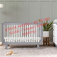 Babyletto 3-in-1 Convertible Crib, Gray/White