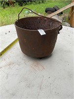 Cast iron footed pot