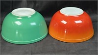 Green & Amber Pyrex 403 Nesting Bowls