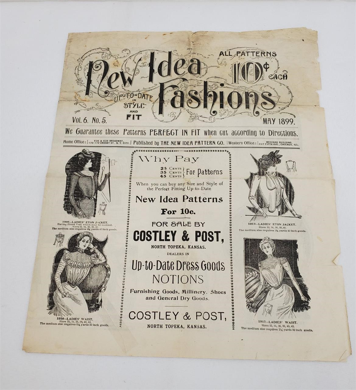 May 1899 New Idea Fashions Paper