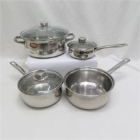 Preferred Stock Stainless Steel Cookware w/ 3 Lids