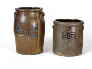 TWO PIECES OF STONEWARE