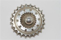 Victorian silver brooch with open locket back