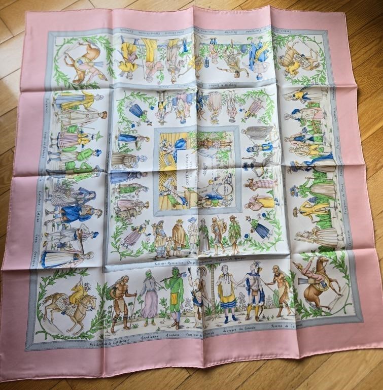 HERMES COSTUMES CIVILS SILK SCARF