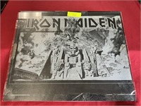 20’’x16’’ etched plexiglass Iron Maiden sign