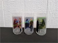 (3) Star Trek 20oz Collectable Glasses