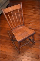 Childs Rocker with Solid Plank Bottom Seat