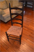 Ladder Back Chair with Rattan Bottom