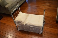 Childs/Doll Size Iron Bed w/Linens