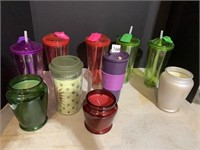 NEW TRAVEL CUPS AND 3 CANDLES