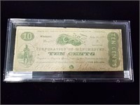 1861 Virginia Fractional Note $.10