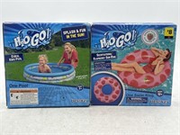 NEW Lot of 2- H20 Go Inflatables Pool & Tube