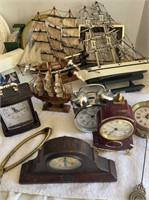 Wooden Sail Boat Models and Clocks,