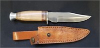 Olive Wood Hunter Knife w/ Rosewood Spacers